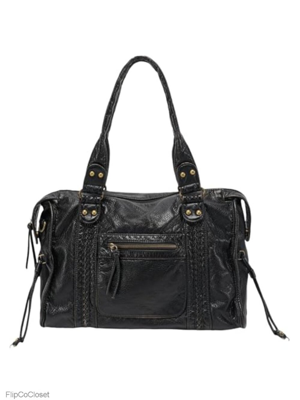 Large Retro Washed PU Leather Hobo Crossbody Bag Handbag Purse